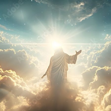 illustration of god in heaven